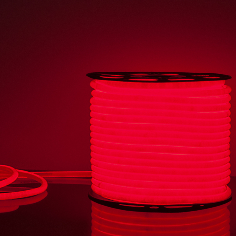 Светодиодный гибкий неон Elektrostandard 220V 9,6W 144Led 2835 IP67 круглый красный, 50 м 4690389134715 a043549