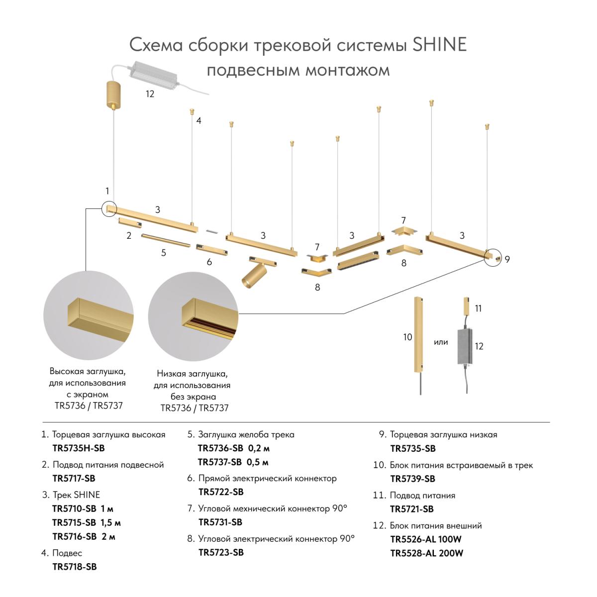 Внешний блок питания Denkirs SHINE BASE 150Вт 48В IP20 TR5739-SB