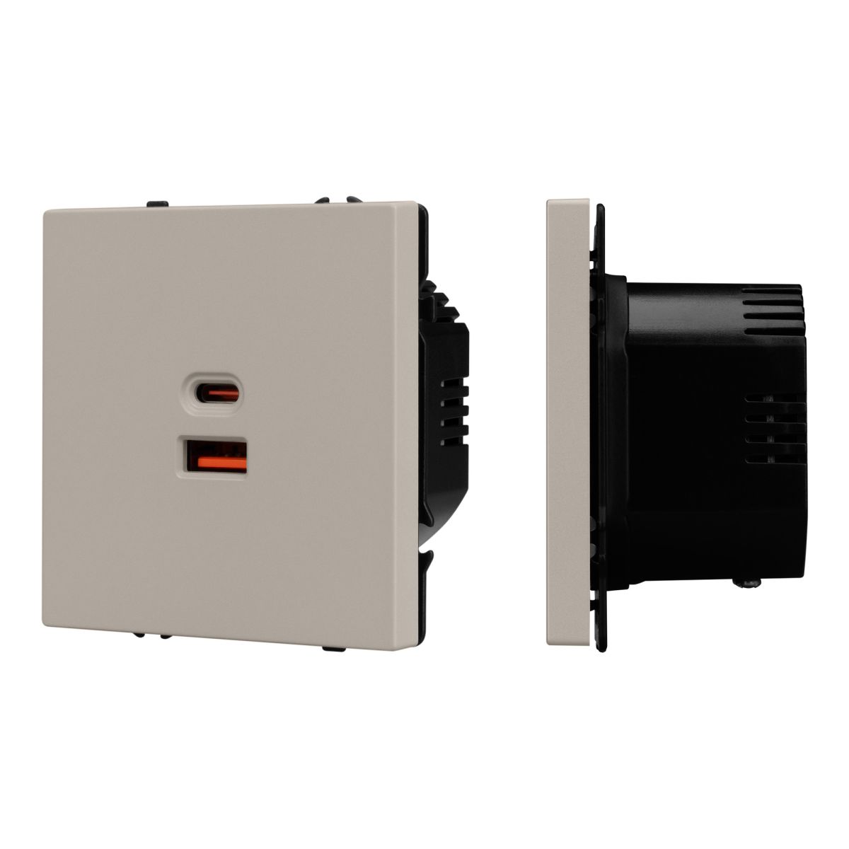 Механизм розетки с быстрой USB зарядкой Arlight SCT-NOBE-MUAC-SFPL-FC-CA (65W, QC3) 059446