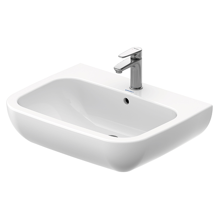 Duravit D-Code Раковина с перел., с 1 отв. под смес., 65х50см., цвет: белый