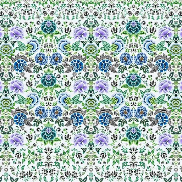 Панно Designers Guild PDG1168/01 Rose De Damas Cobalt