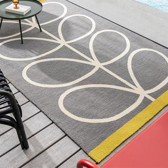 Ковер Orla Kiely 460605 (140x200) Linear Stem Slate Outdoor 140x200 см