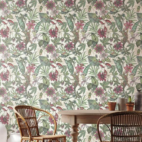 Обои York BL1702 Rainforest White/Soft Multi
