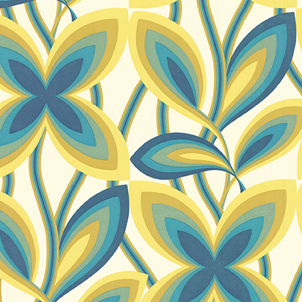 Обои Little Greene 0280STPEACO Starflower PEACOCK