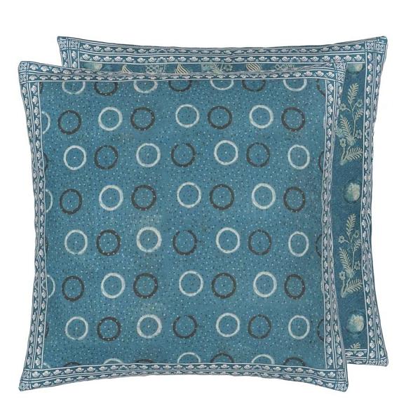 Подушка CCJD5085, Indigo Circles, Indigo, John Derian 50 x 50см
