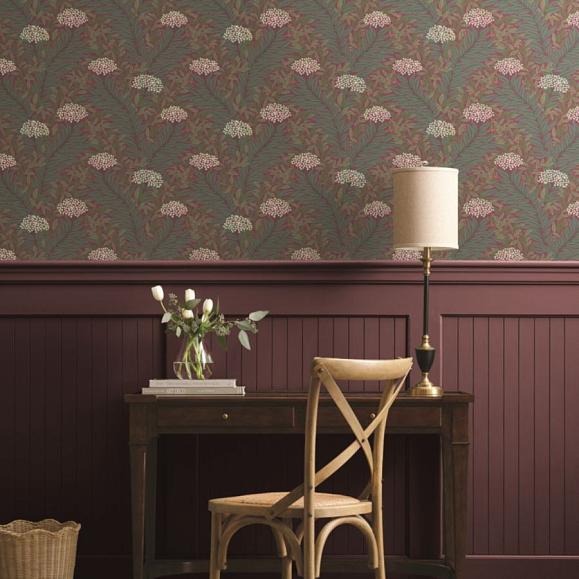 Обои York RF7506 Highgrove Burgundy