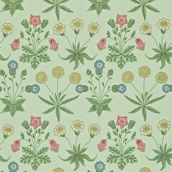 Обои Morris 212559 Daisy Pale Green/Rose