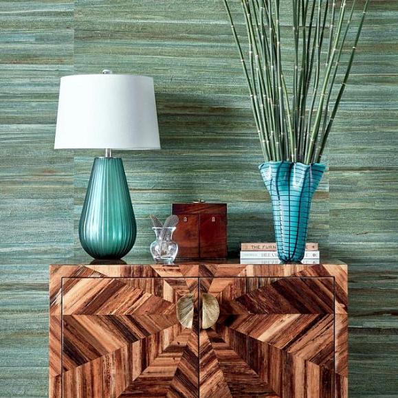 Обои Thibaut T24049 La Palma Seagreen