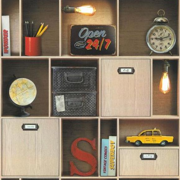 Обои Aura Kids 11201207 Etagere Vintage