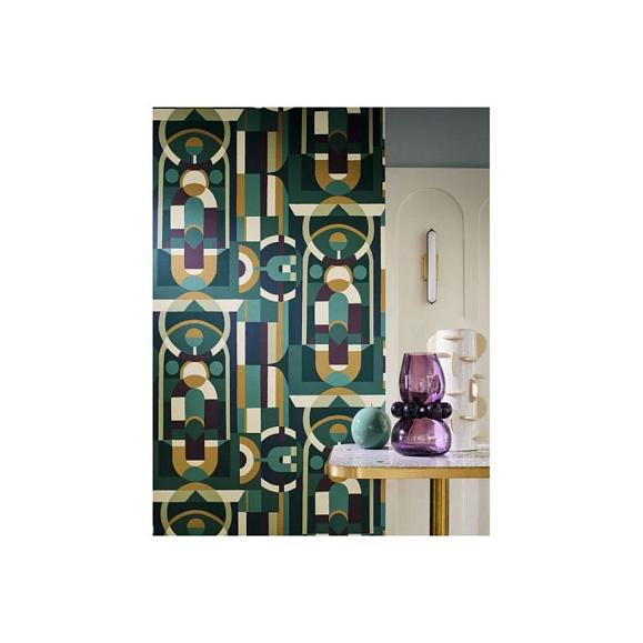 Обои Casamance 76250610 Vitrail Emeraude/violet