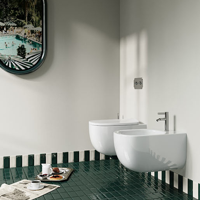 Artceram Seta Биде подвесное 36х53см., 1 отверстие, покрытие Saniglaze, цвет: белый