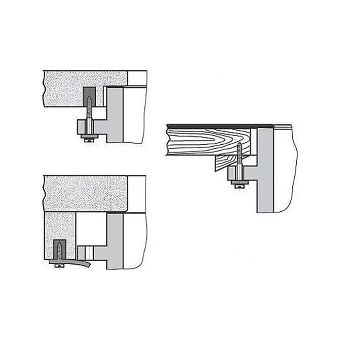 Laufen Universal Монтажный комплект для крепления встр. раковин снизу(для 8.1119.1; 8.1122.0; 8.1123.0; 8.1124.0; 8.1178.0/2 ;8.1319.2 ;8.1323.0)