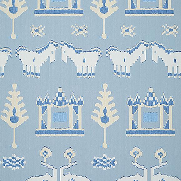 Обои Thibaut T10643 Kingdom Parade Spa Blue