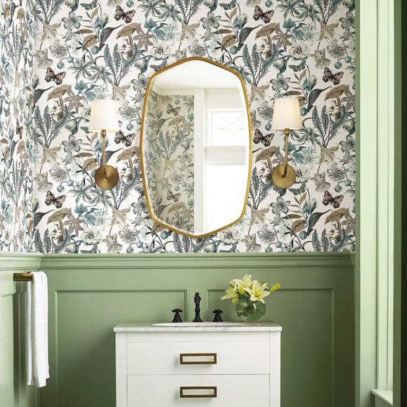 Обои York BL1722 Butterfly House White/Neutrals/Blue