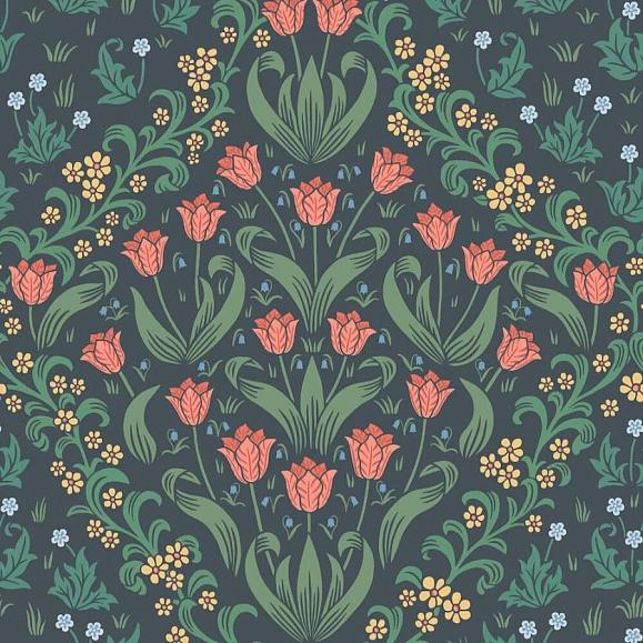Обои Cole & Son 118/2002 Tudor Garden Rouge & Forest Green