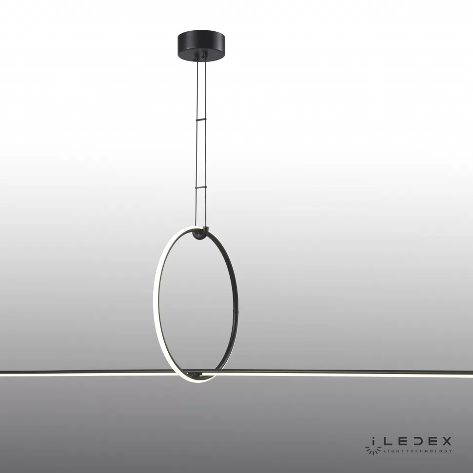 Подвесной светодиодный светильник iLedex Zoom 10339P/A2-35W-3000K BK-WH