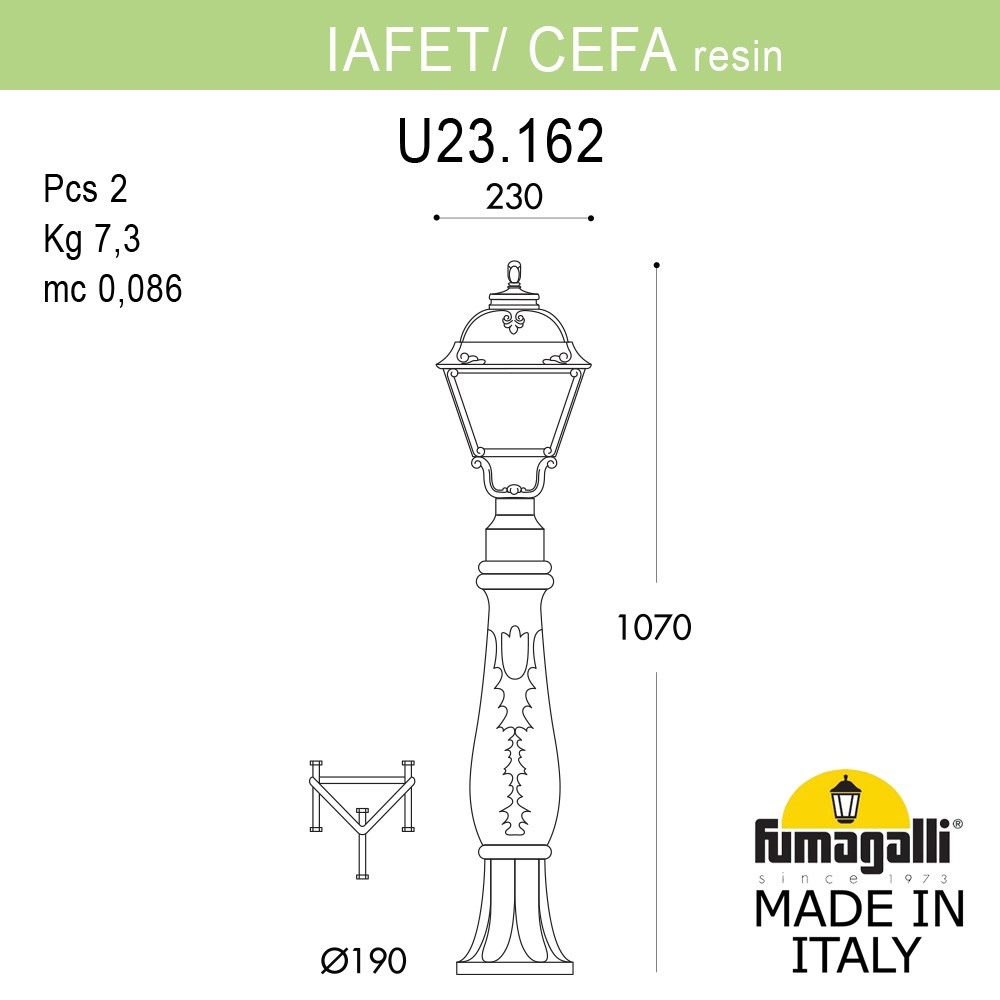 Ландшафтный светильник Fumagalli IAFAET.R/CEFA U23.162.000.WXE27