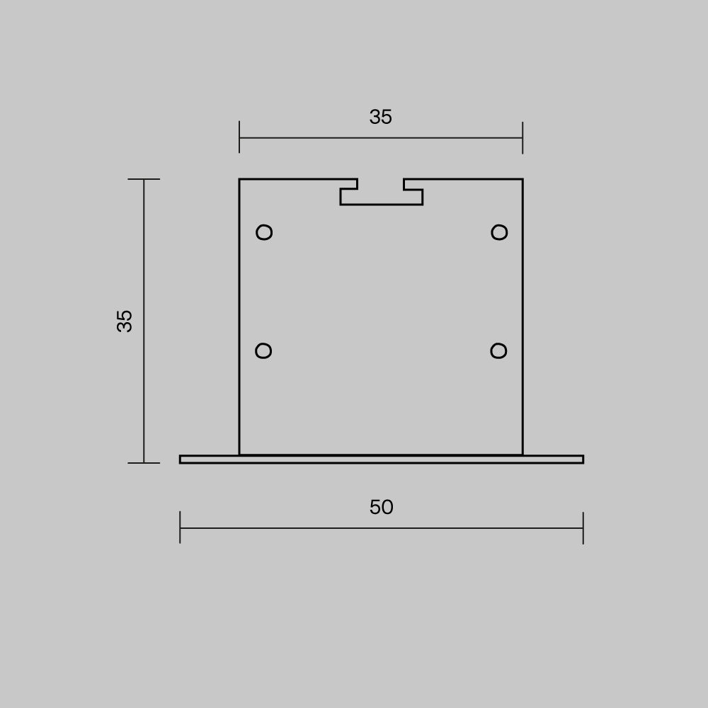 Комплект заглушек для профиля 5035 2шт Maytoni Led Strip ALM-5035T-B-EC 642035