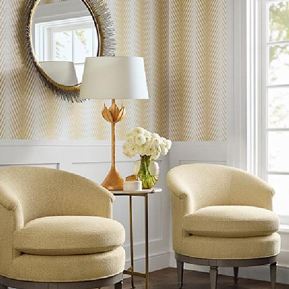 Обои Thibaut T12826 Viva Metallic Gold