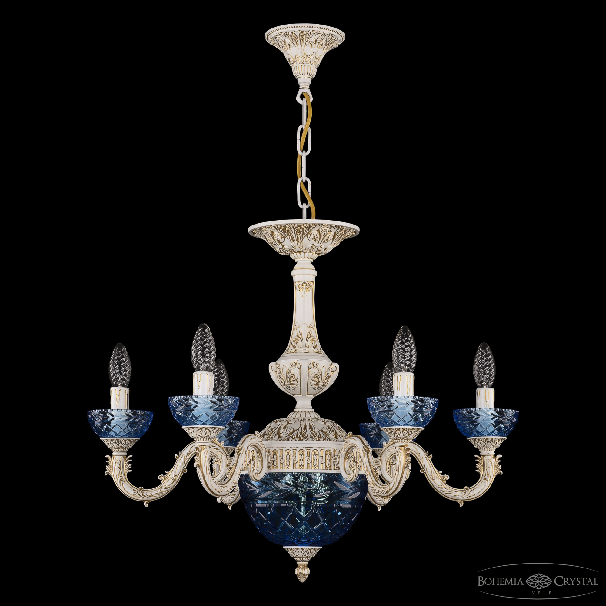 Подвесная люстра Bohemia Ivele Crystal AL79101P/6/175 WMG P Aquamarine/M-1F